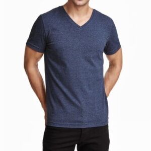 H&M divided men’s‎ blue v neck tshirt